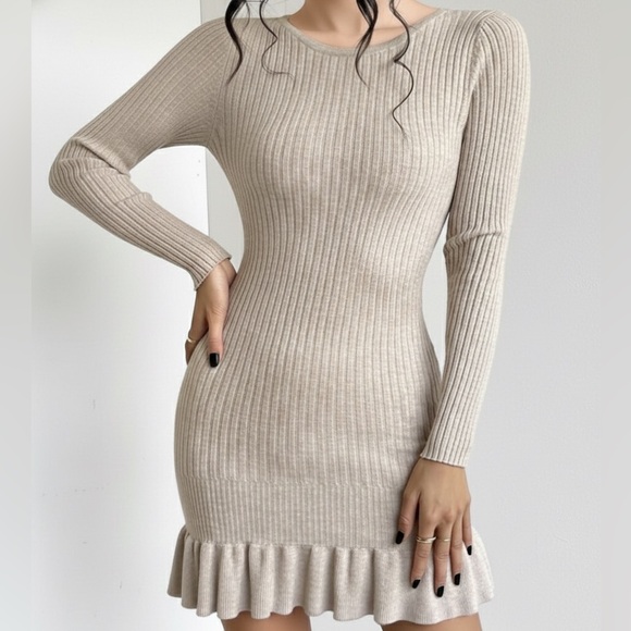 Dresses & Skirts - Flirty Ribbed Knit Mini Dress 🪞